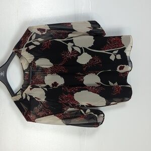 Talbots Sheer Blouse with Attached Camisole